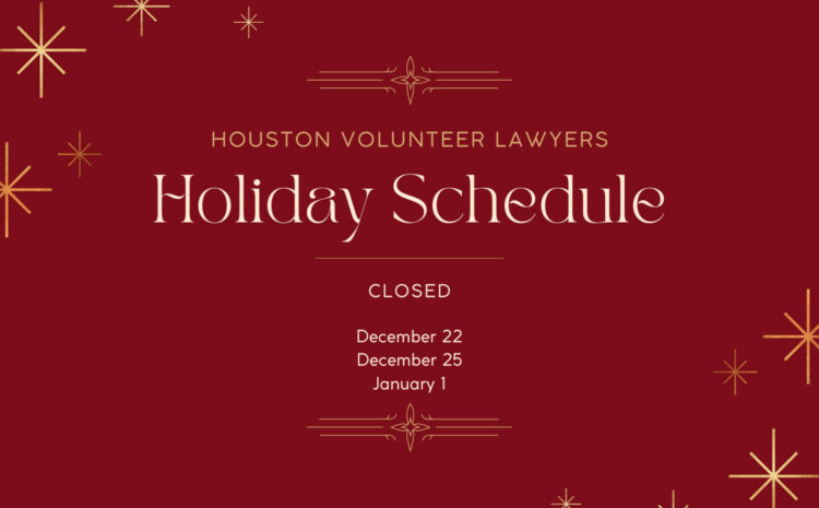  HVL’s Holiday Schedule