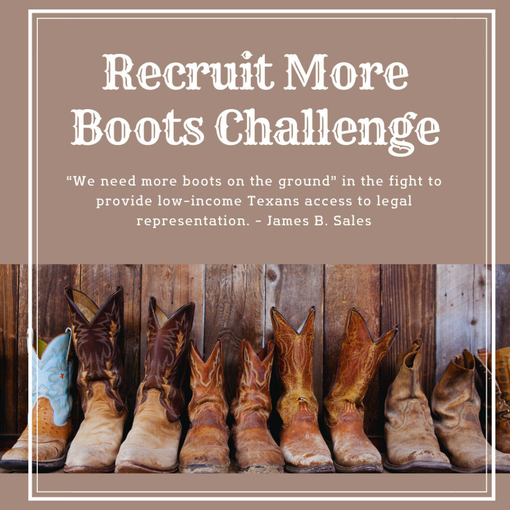 “Recruit More Boots” Challenge in Honor of James B. Sales