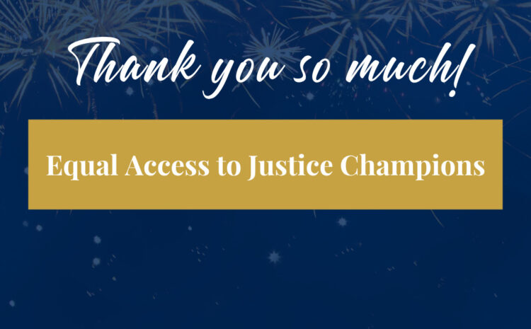  Thank You to our 2025 Equal Access to Justice Champions!
